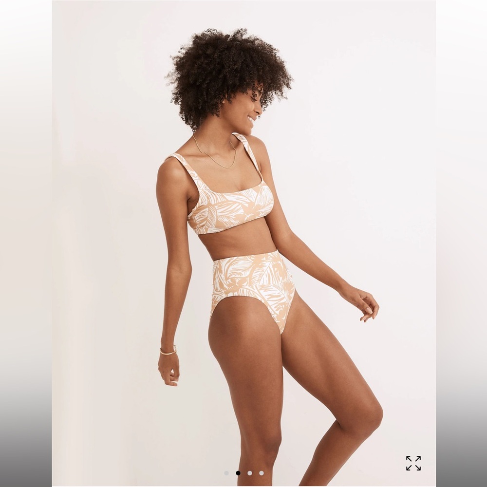 Madewell NWT Second Wave High-Cut Cheeky Bikini Bottom